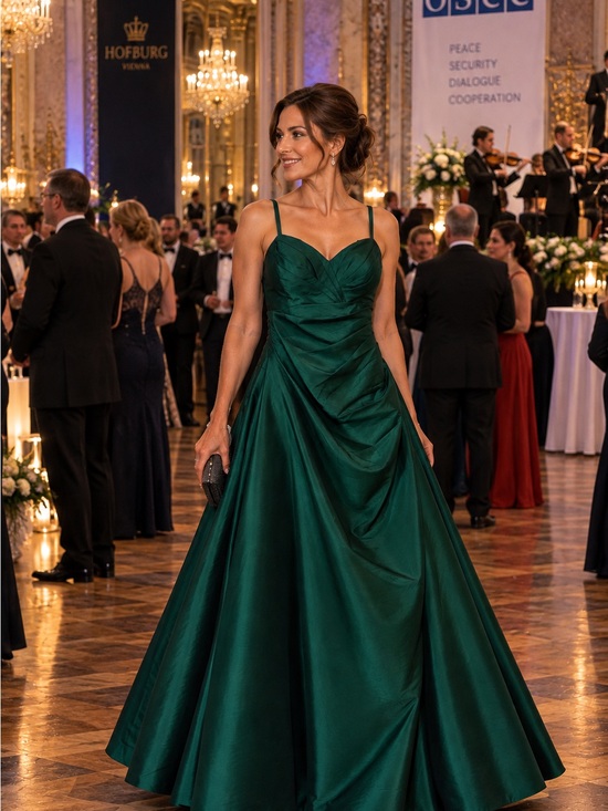 Magic Nights Dresses & Skirts - Elegant Emerald Green A-Line Ball Gown